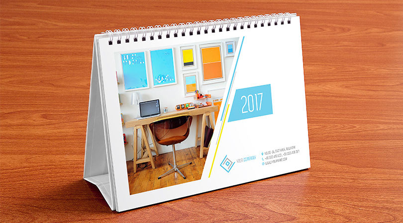 impressão de calendario de mesa feito pela gráfica everest